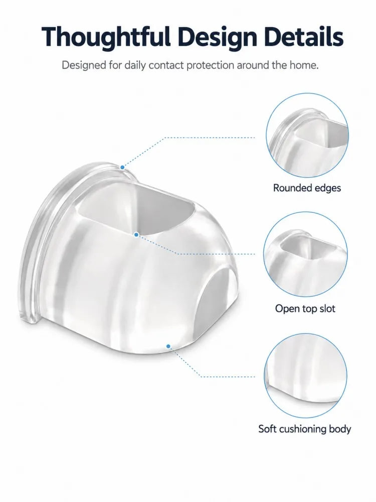 1-8pcs Transparent Silicone Door Stopper Self Adhesive Wall Protector Rubber Bumper Pad For Door Handle Cabinet Corner Furniture