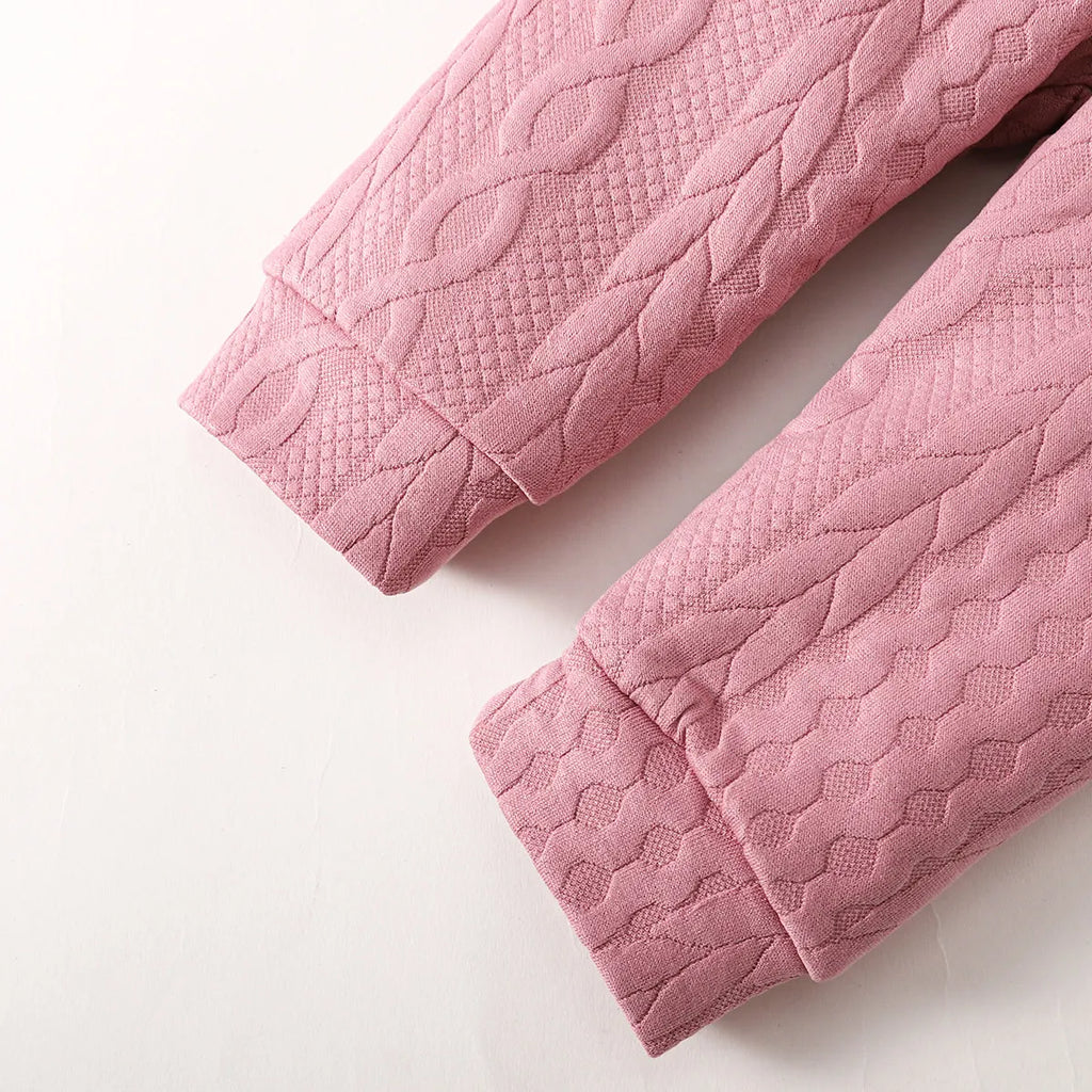 0-24 Months Baby Girl Set Solid Color Twist bar Tops+Long Pants 2pc/Set Baby Girl Spring  Autumn Fashion Set Toddlers' Clothing