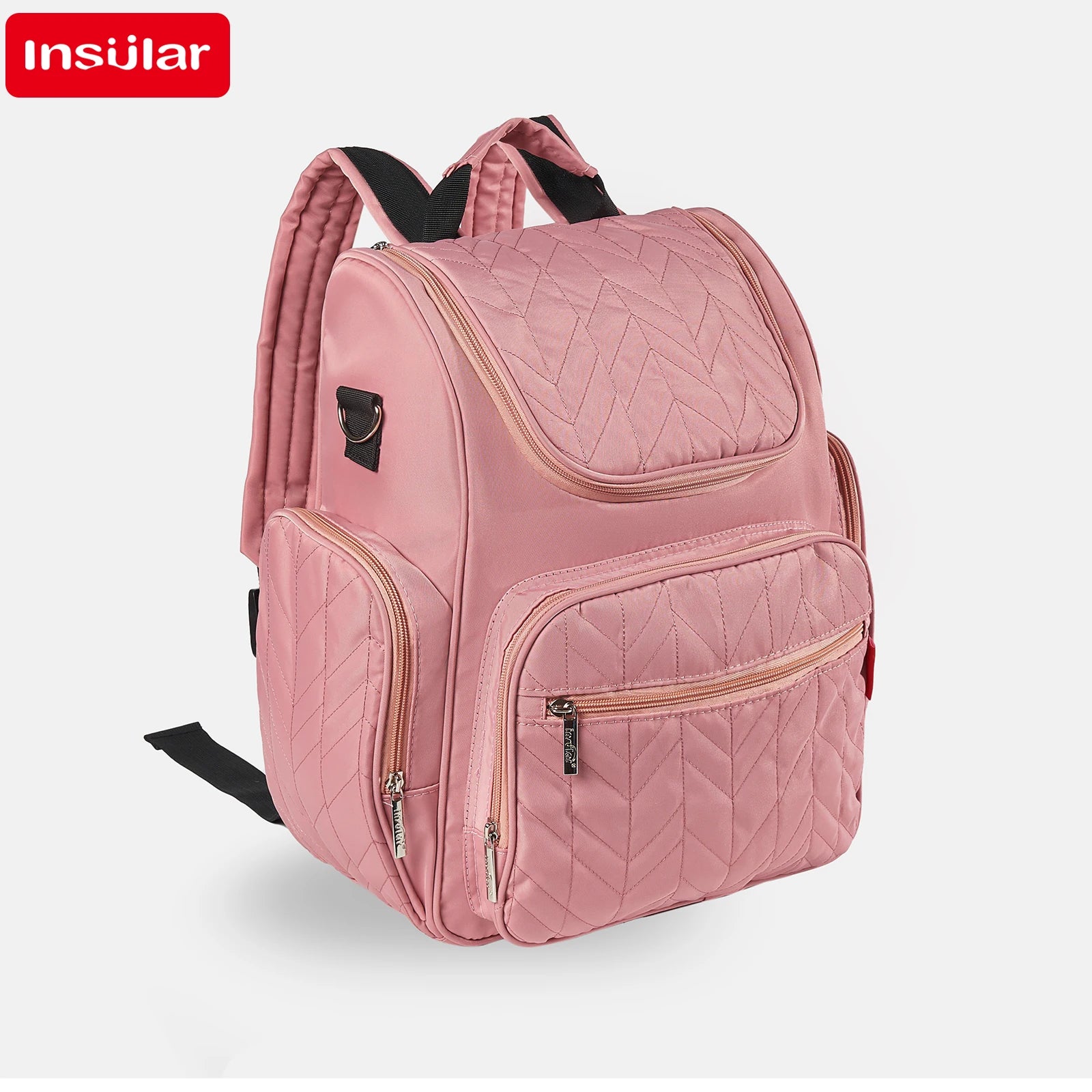 Large Capacity Nappy Backpack for Moms Multi Functional Waterproof Diaper Bag with Stroller Hooks for Baby Care Outdoor Travel