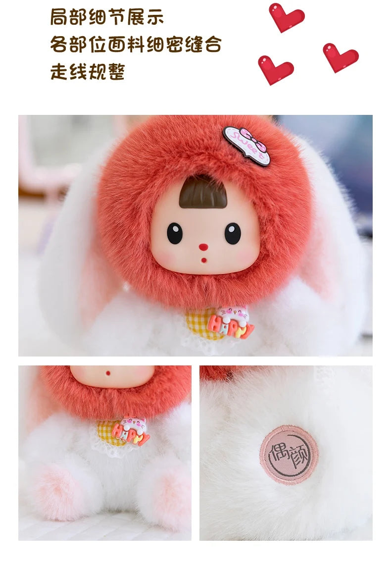 17cm Soft Vinyl Face Plush Little Dinosaur Tomato Rabbit Raccoon & Strawberry Doll Cute Cartoon Animal Stuffed Toy