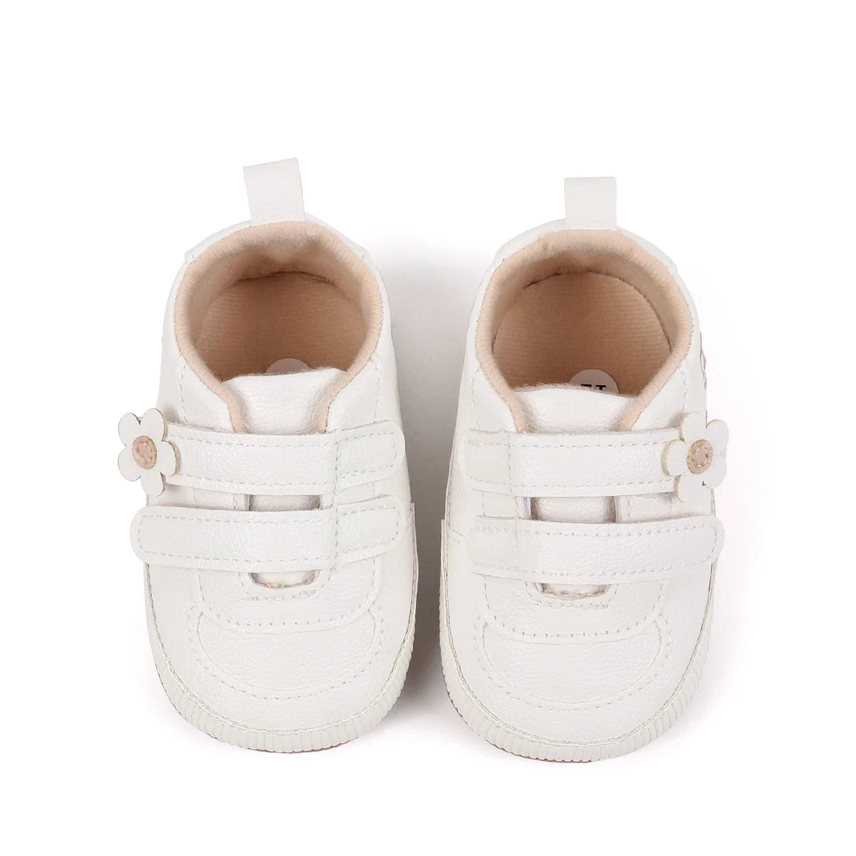 Spring and Autumn New Style Boys' and Girls' Baby Shoes Flower Pattern PU Casual Shoes 0-1 Years Old Learning Walkers Shoes