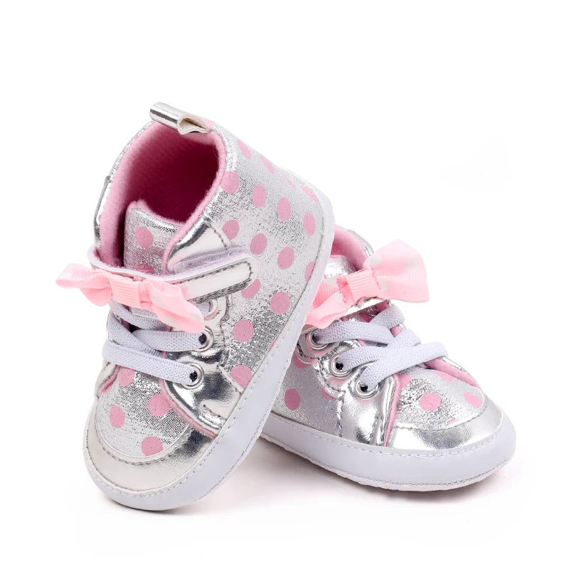 Baby Girl Spring and Autumn Butterfly Bowknot Soft Sole Comfortable Prewalker Shoes Indoor Outdoor Walking Shoes First Walkers