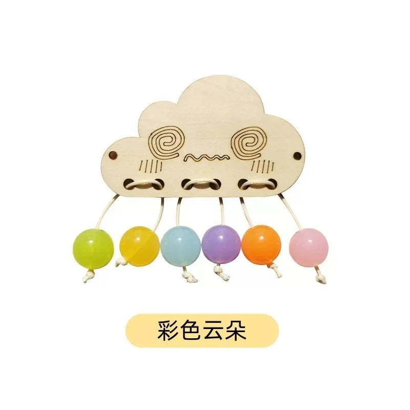 Montessori Wooden Busy Board Do It Yourself Accessories Castle Train Parts Sensory Educational Toy for Toddlers