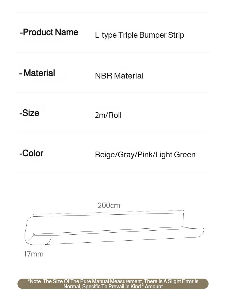 2M Baby Safety Corner Protector Children's Table Corner Edge Anti-Collision Strip Anti-Collision Foam Protection Strip Bumper