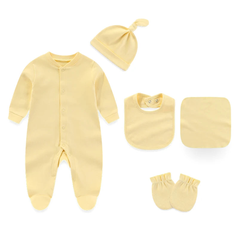 Carter's 7-Packs Newborn Unisex Cotton Clothing Set Rompers Bibs Hats Burp Cloths Gloves