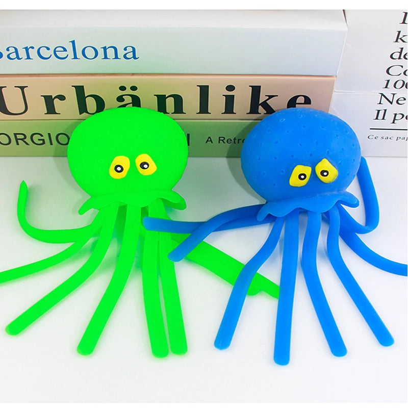 1/6pcs Water Playing Octopus Pinching and Playing Baby Bathing Anti Stress Squishy Fidget Toy Novelty Toy Party Favors