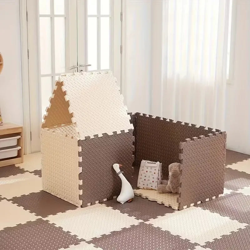 30x30cm EVA Kids Foam Play Mat Thickened Interlocking Puzzle Floor Mat for Crawling Bedroom Home Non Slip Soft Summer Carpet Rug