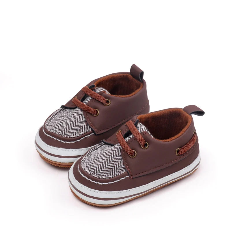 Spring And Autumn Baby Boys First Walking Indoor Outdoor Toddler Shoes With Fashion Design And Soft TPR Sole For 0-18M Baby