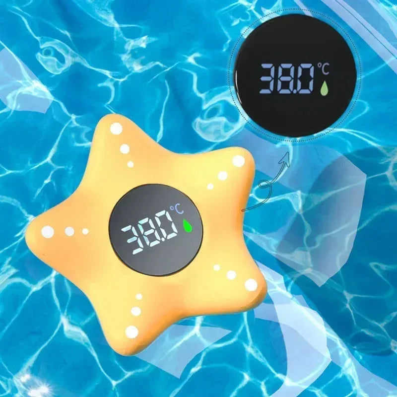 Floating Star Bath Thermometer, LED Display Water Temperature Monitor, Safe Bath Time Toy for Babies & Kids (Newborn Gift)