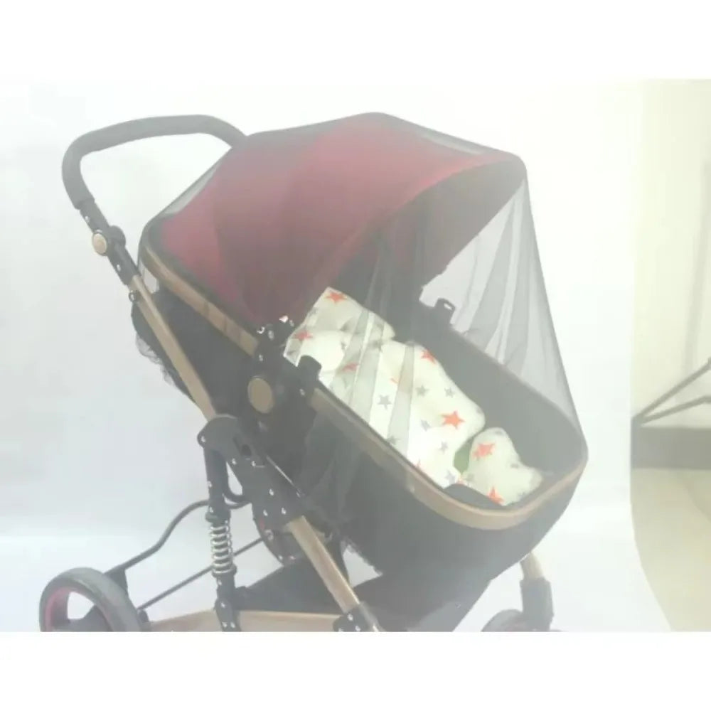 Full Coverage Pram Mosquito Net Dense Mesh Polyester Material Insect Shield Net Windproof Sunshade Snug Fit Design