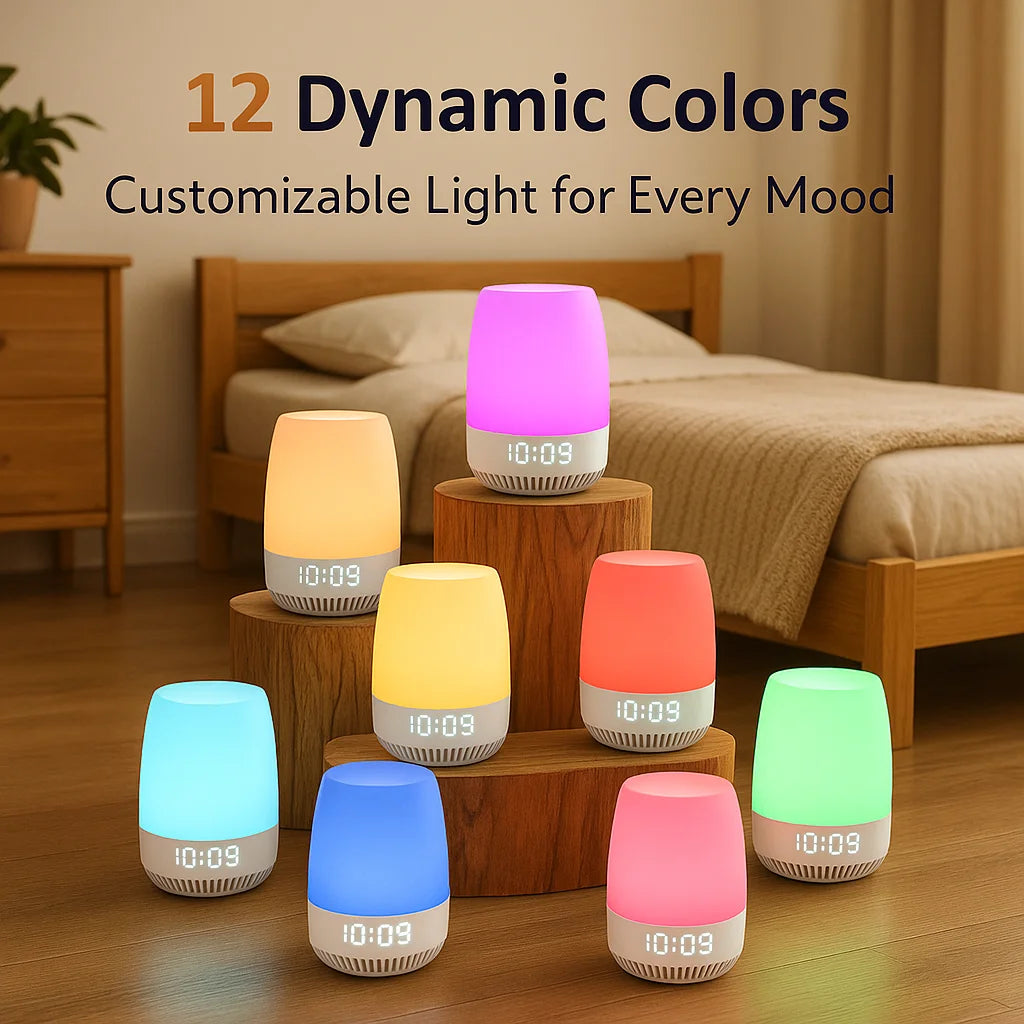 White Noise Machine for Sleeping with Night Light, Portable Sleep Sound Machine, 19 Soothing Sounds for Home Travel Relaxation