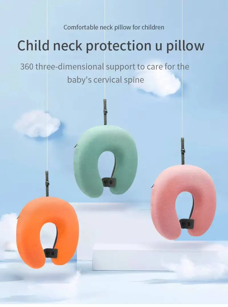 New Baby Headrest U-Shaped Portable Memory Foam Neck Support Children's Pillows Travel Pillow Breathable Soft Body Accessory