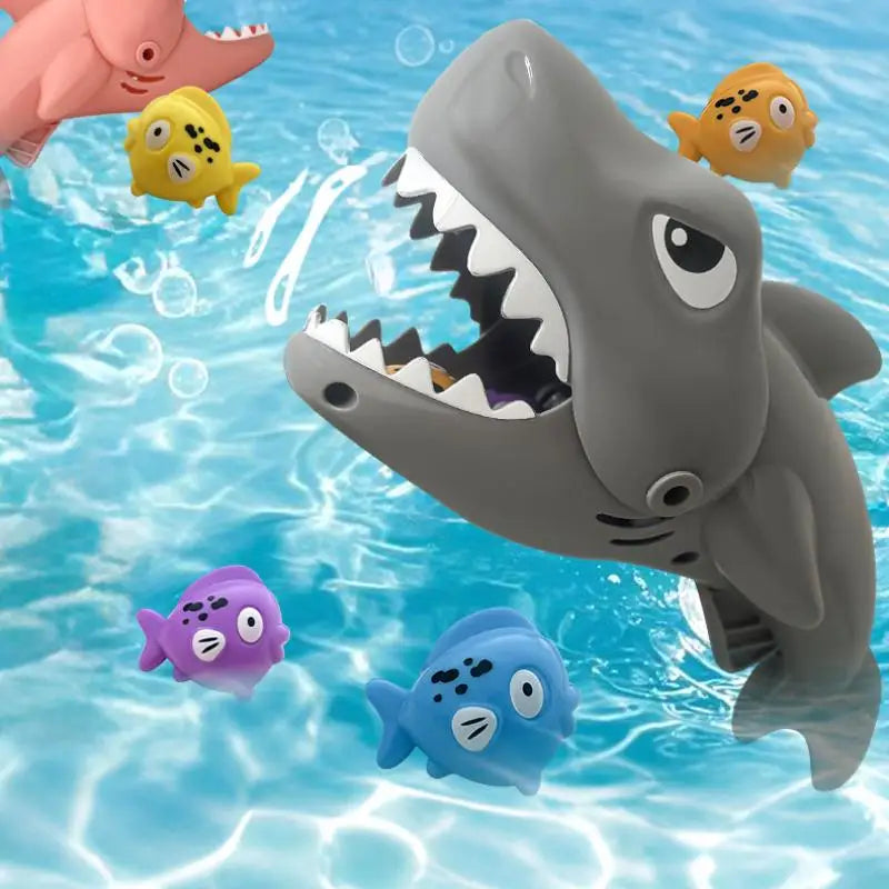 Kids Interactive Bathtub Toy Set, 5Pcs Big Shark Eats Small Fish, Fun Water Game, Ideal Children's Gift