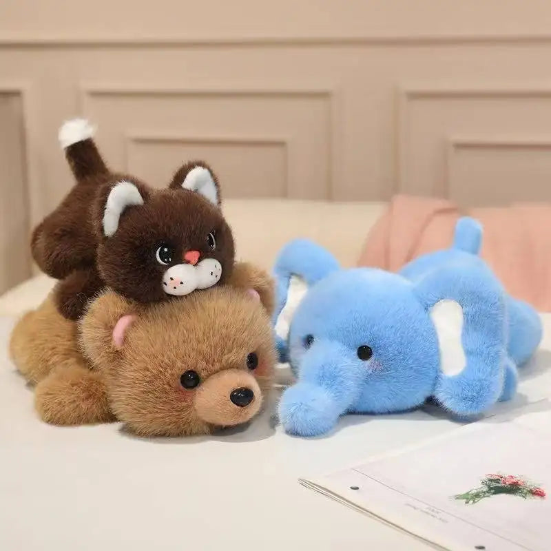 Companion Latest Lying Rabbit Red Panda Baby Elephant Doll Kawaii Stuffed Plush Toy Cartoon Anime Cute Pillow Kids Birthday Gift