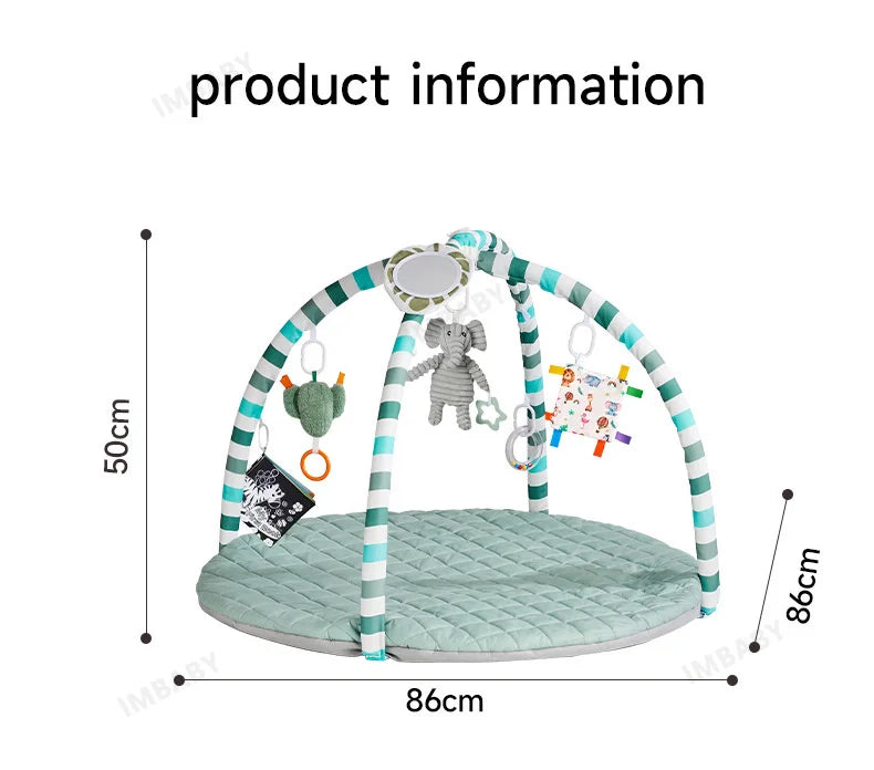 Multi-functional Baby Fitness Stand with Music Gym Activity, Comfort Toy, Blanket Pad, Early Education 0-36 Months, Newborn Gift
