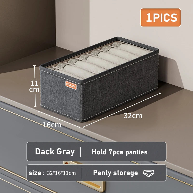 Oxford Cloth Underwear Storage Box 20/7/6 Grids Socks Panties Drawer Organizer Multi-function Home Wardrobe Assortment Boxes