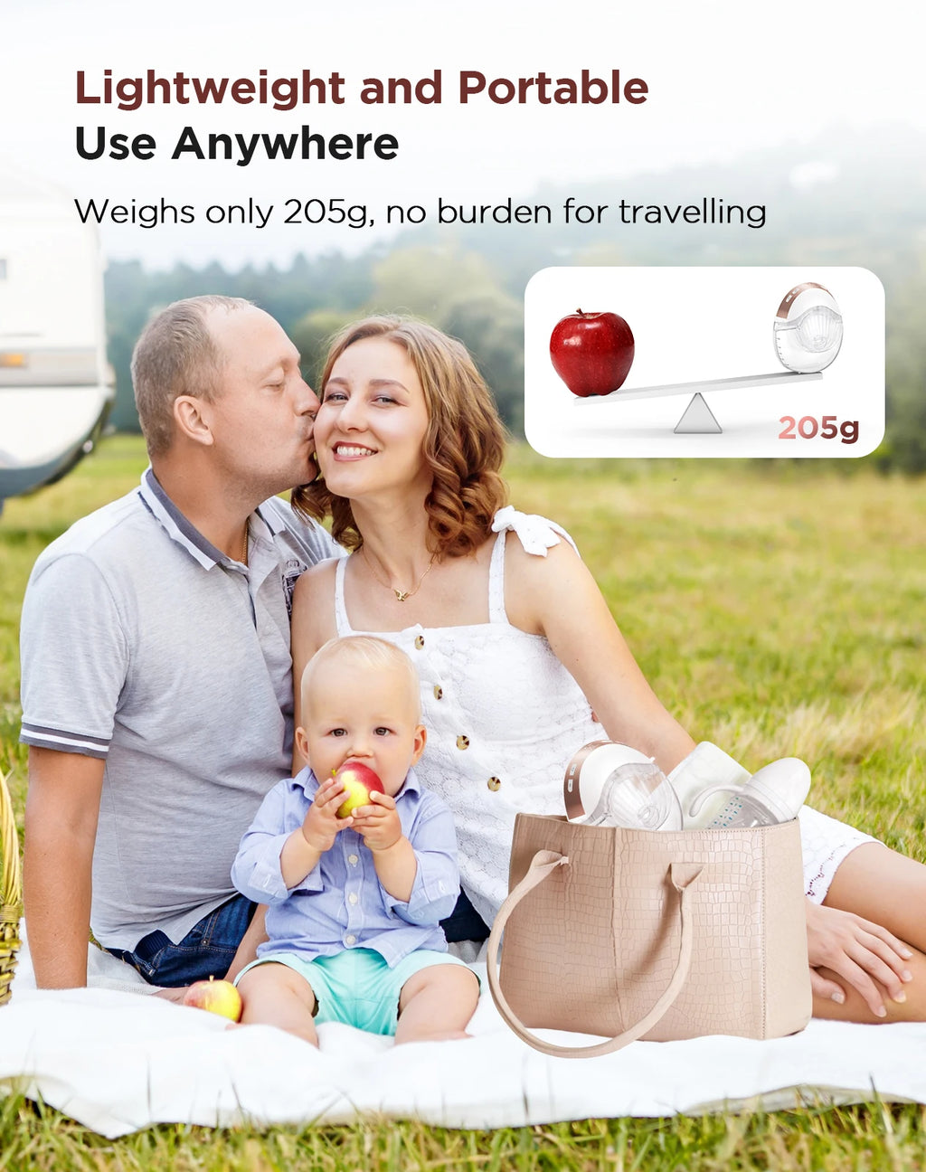 2pcs Hands Free Electric Breast Pump, Pain-Free, BPA-Free, Quick Installation 3 Modes and 12 Levels with 17/19/21/24 mm Flanges