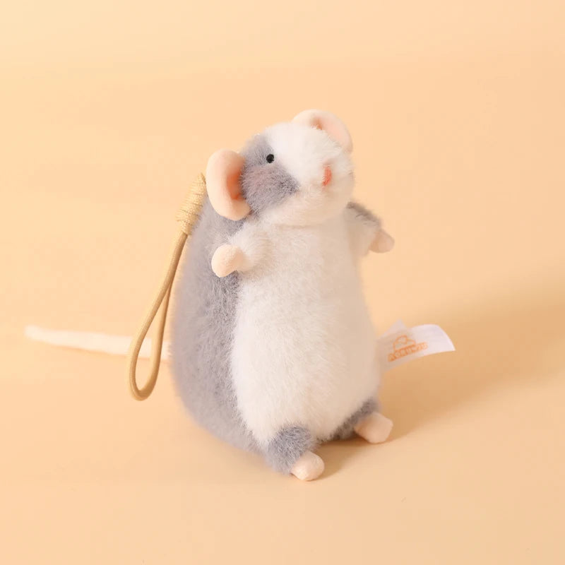 Ncie 1pc 15/21cm Cute Flower Branch Mouse Plush Pendant Kawaii Mouse Backpack Decro Stufffed Animal Happy Birthday Gifts