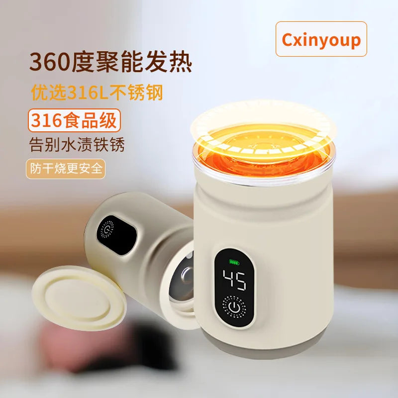 Cxinyoup portable breast warmer with constant temperature/wireless baby formula dispenser for outdoor use/warm milk mixer