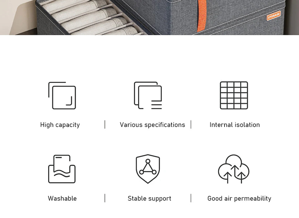 Oxford Cloth Underwear Storage Box 20/7/6 Grids Socks Panties Drawer Organizer Multi-function Home Wardrobe Assortment Boxes