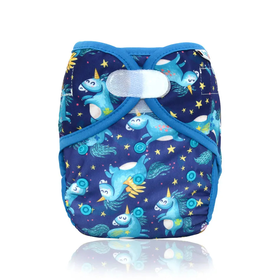 EezKoala One Size Cloth Diaper Cover Waterproof Reusable Pocket Diaper Hook Loop Closure