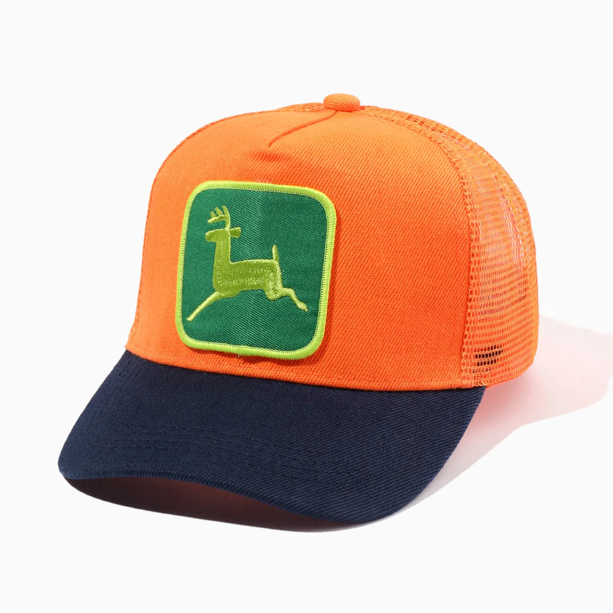 Elk Embroidery Duckbill Cap For Women Sun Protection Wide Brim Adjustable Mesh Cap Ekdb