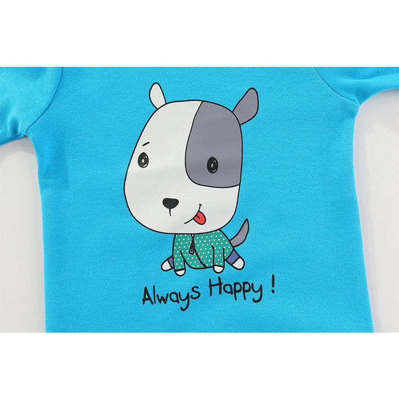 1 Piece Kiddiezoom Spring Autum Cartoon Long Sleeve Baby Boy Girl Bodysuits Soft 100%Cotton Newborn Onesies Infant Clothes
