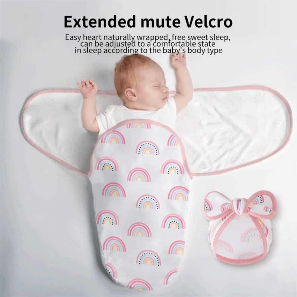 Bowknot Blanket Hat Set Soft Fabric Lightweight Material Newborn Photography Blanket Flower Adjustable Wrap