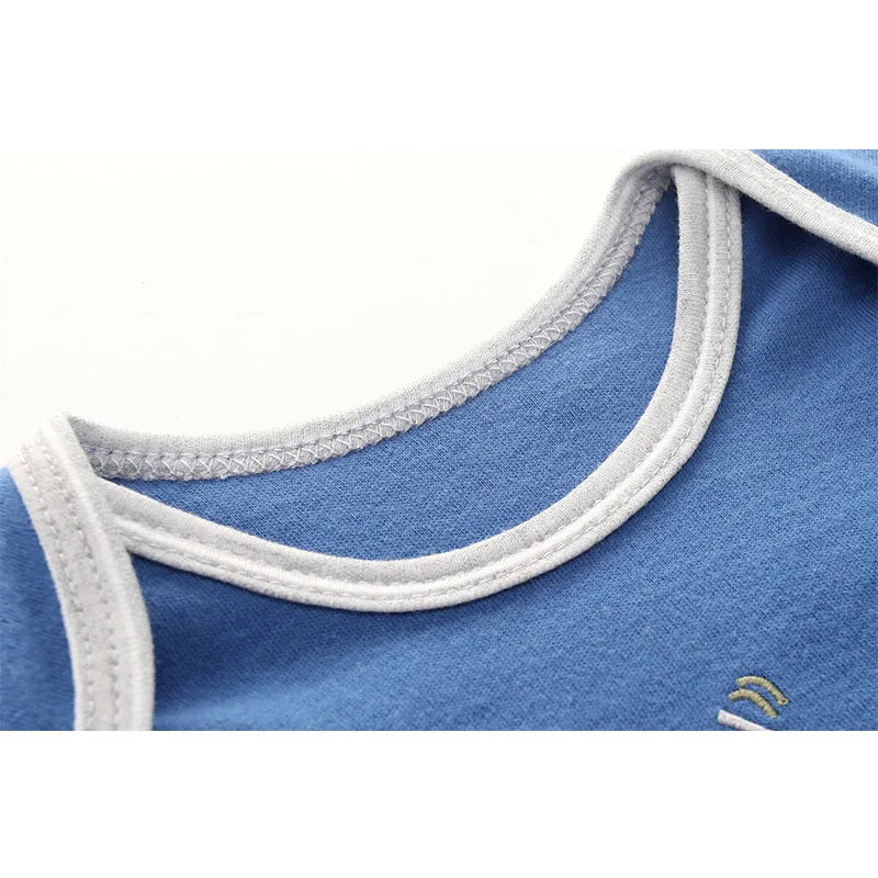 5-Piece Spring Autumn Cartoon Long Sleeve Newborn Baby Boy Girl Bodysuits 100%Cotton Soft Infants Clothes