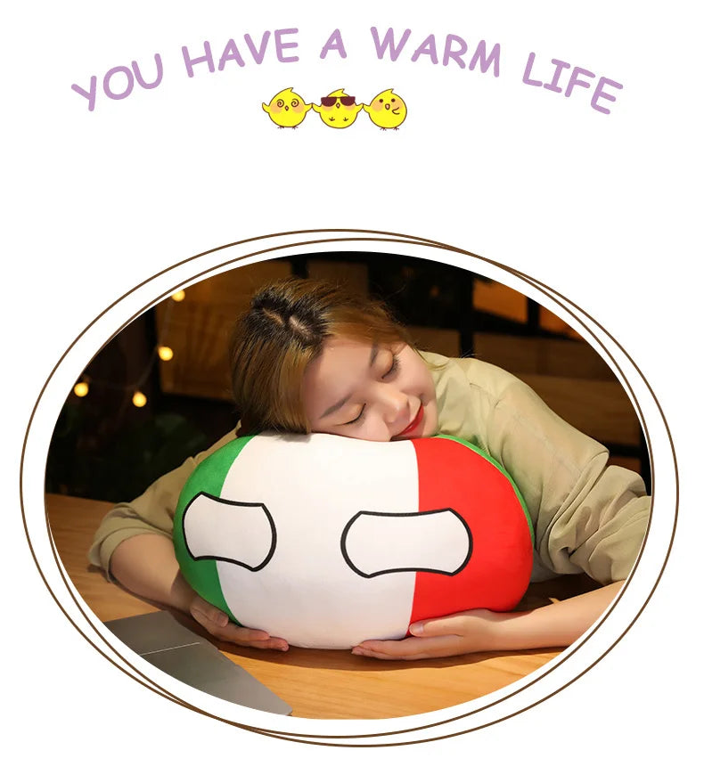Hot  10/30/50cm Polandball Country Ball Toy Plush Pendant Plush Doll Countryball Ussr Usa France Russia Uk Japan Germany  Italy