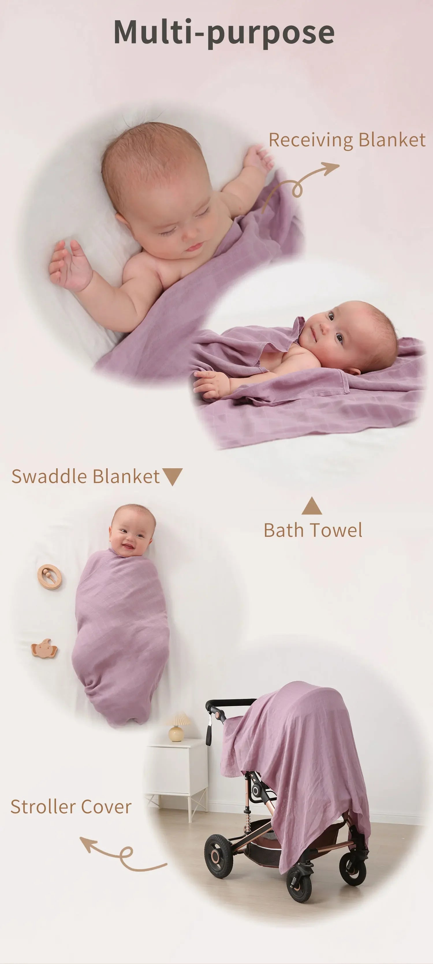 120*120 Cm Soft Muslin 100% Cotton Baby Blanket Cute Cartoon Newborn Blankets Bath Gauze Infant Wrap Sleepsack Stroller Cover