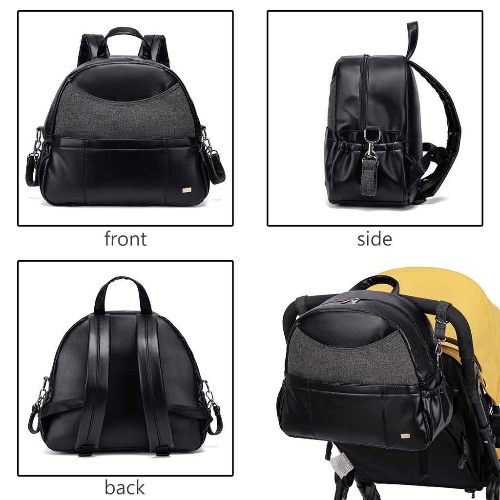 Soboba Diaper Backpack for Women Large Capacity Multi-functional Nappy Changing Bag with 2 Straps can Hang on Stroller