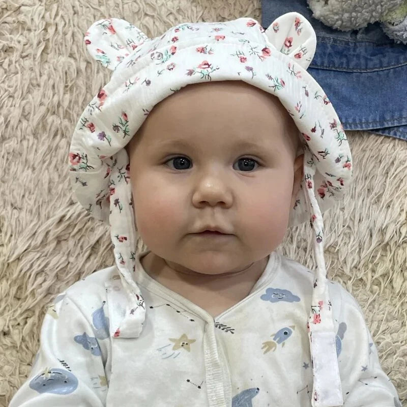 Kids Hat For Girls Muslin Cotton Children's Bucket Cap Panama Baby Girl Summer Travel Sunscreen Beach Hat Sun Fisherman Cap
