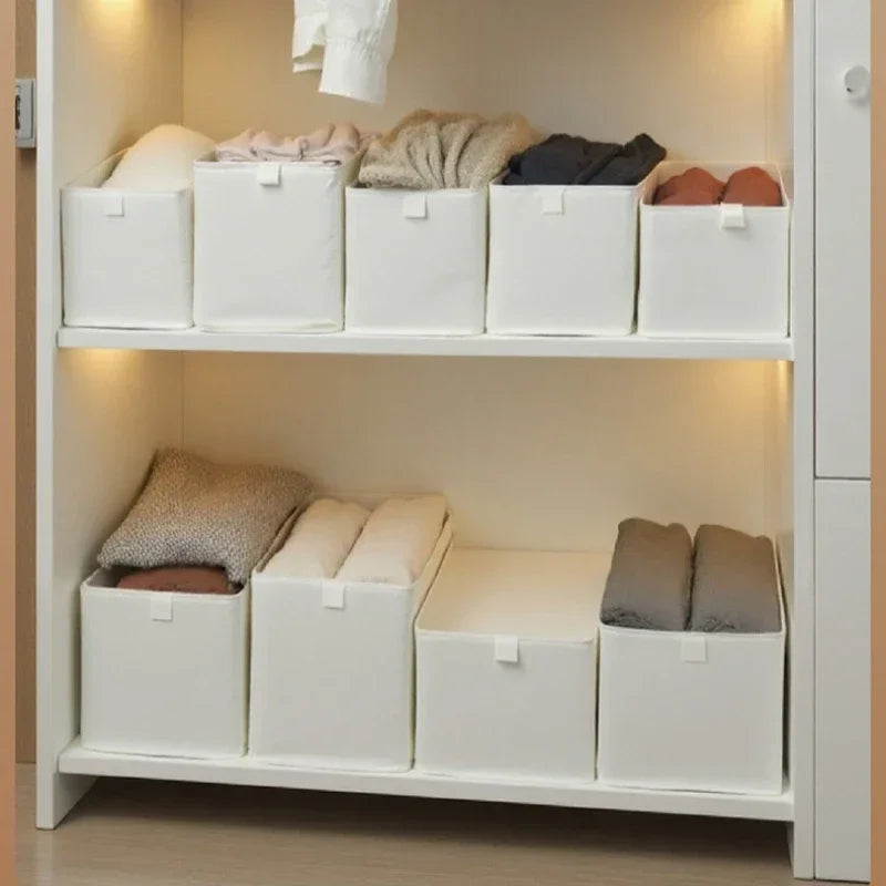 Foldable Pants Storage Box Layering Clothes Organizers of Cabinets and Drawers Fabric Boxes for Bedroom Wardrobe Organization