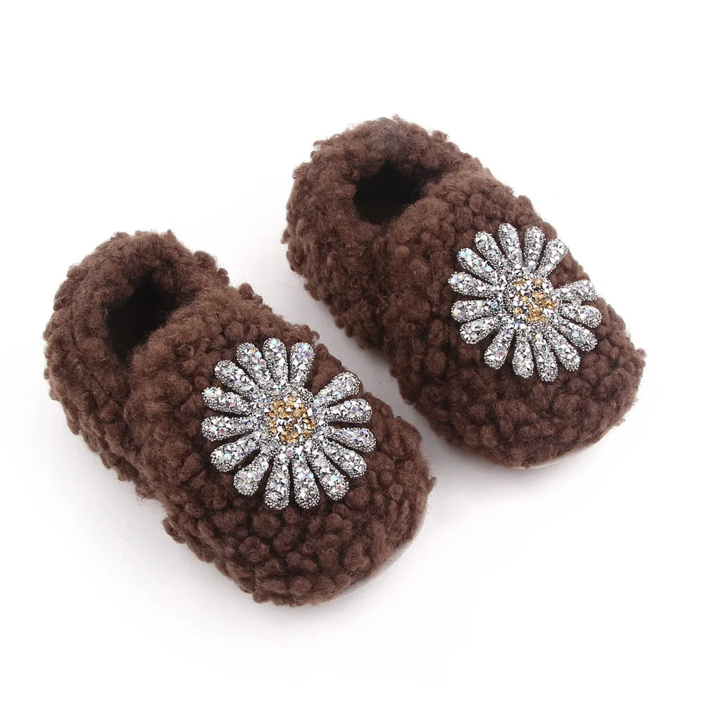 Baby Winter and Autumn Style Multiple Choices High Quality Soft Cotton Warm and Plush Toddler Shoes Anti-slip Sole Prewalking