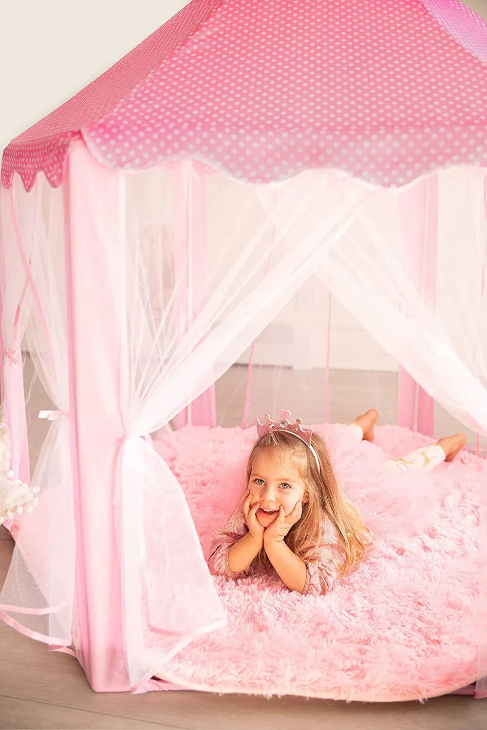 Large Kids Play Tent Princess Castle for Indoor and Outdoor Games Children Playhouse Ball Pit for Toddler