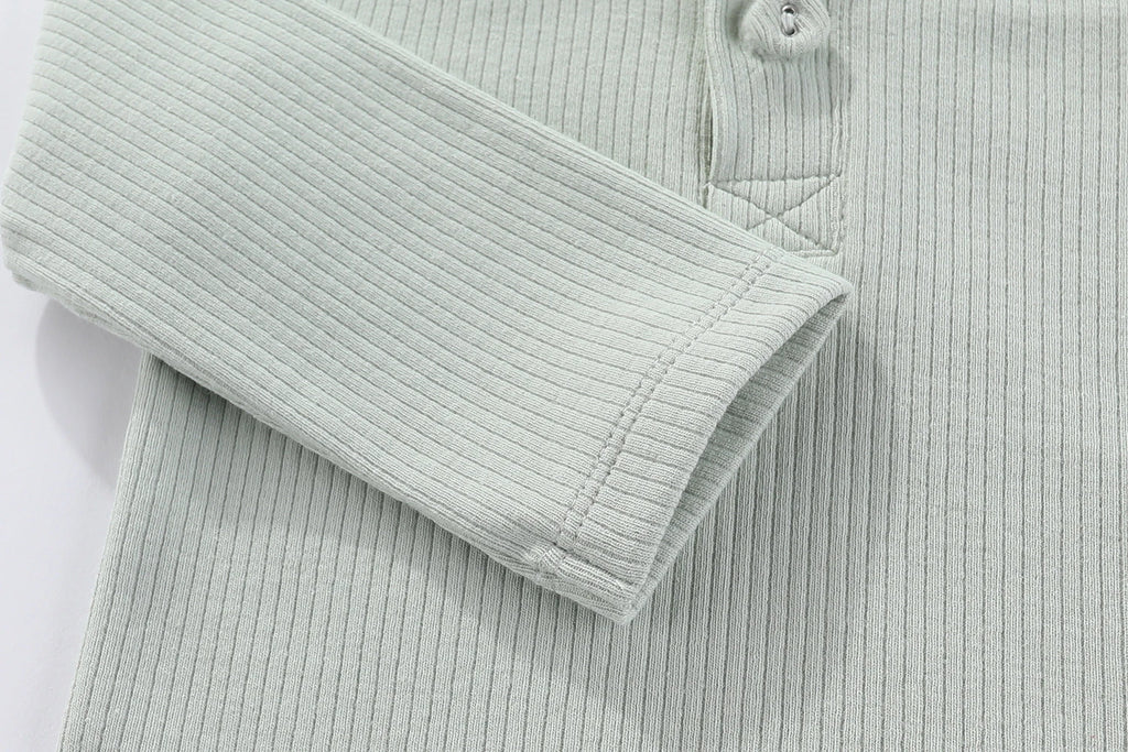 1-Piece Solid Color Unisex Baby Bodysuit Cotton Soft 0-24M Baby Onesies Long Sleeves Infant Clothes
