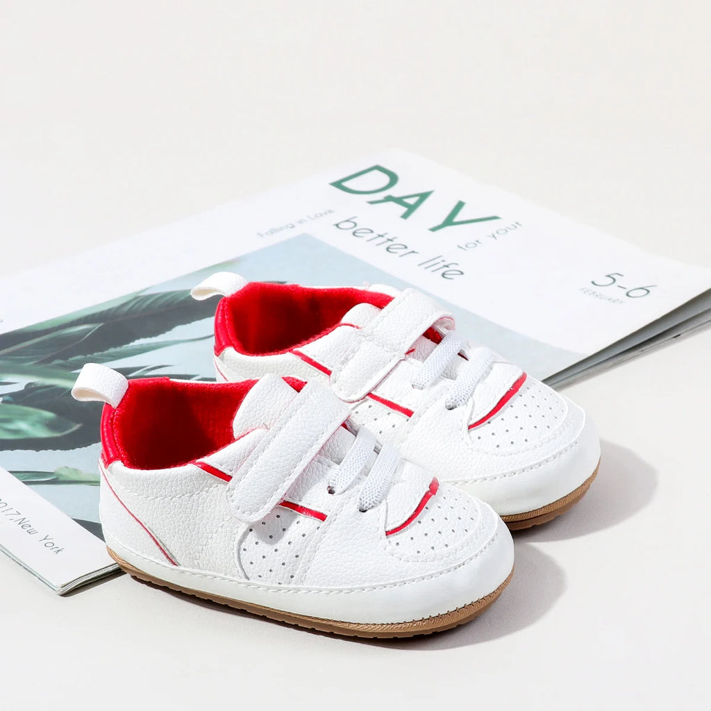 2025 New Style Baby Unisex First Walking Indoor Outdoor Toddler Shoes For 0-18Months With High Quality PU Leather And TPR Sole