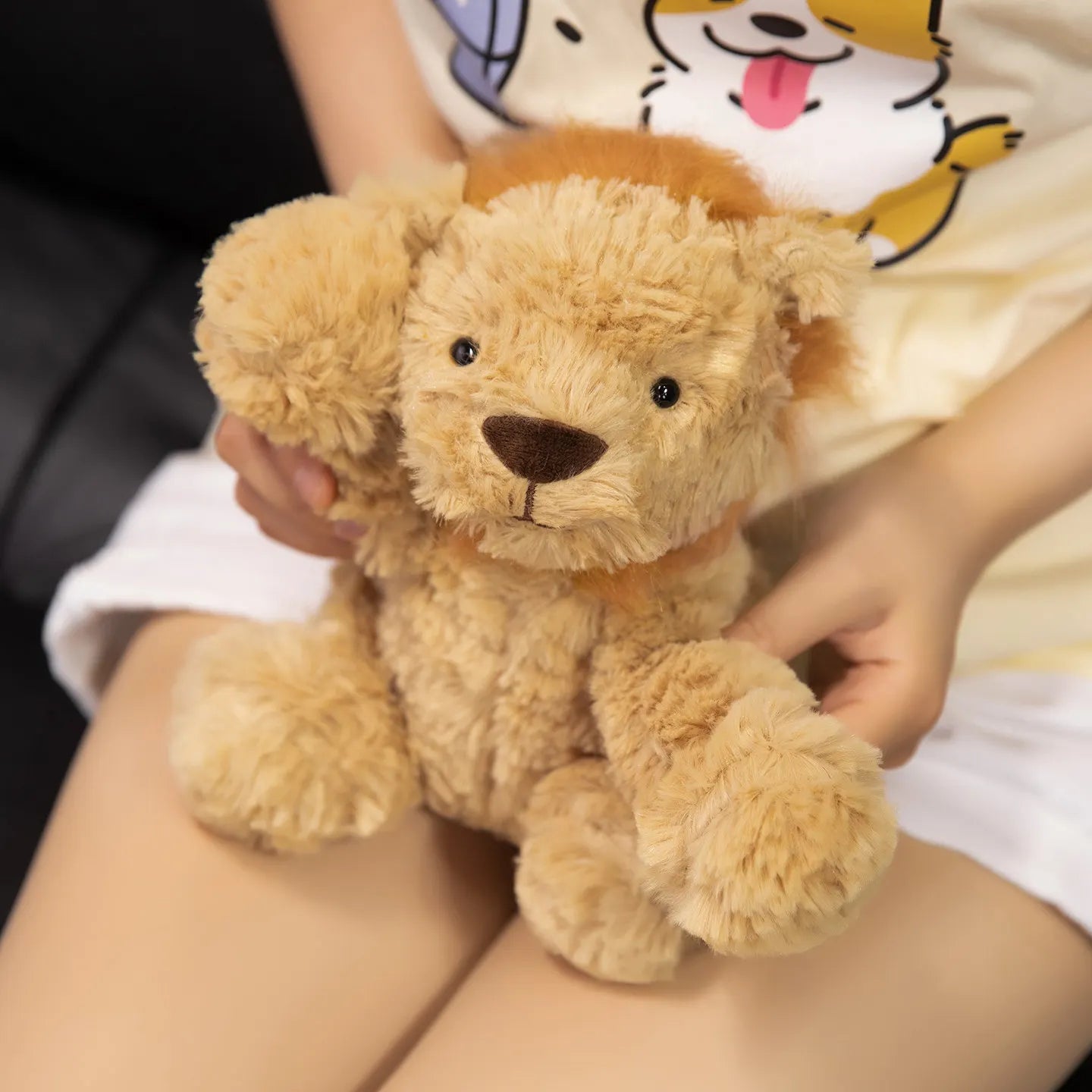 25cm Super Cute Jungle Lion Plush Toy Cartoon Stuffed Animal Doll for Kids Room Decor Boys & Girls Birthday Gift