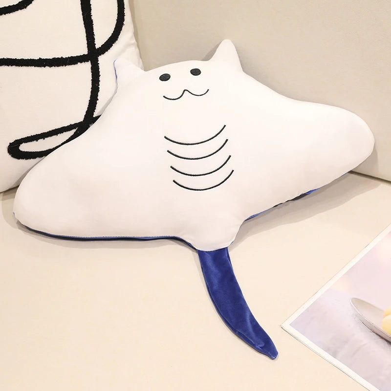 Hot Ray Cat Manta Rays Plush Toy Soft Stuffed Sea Animals Devil Fish Cute Sleeping Companion Cuhsion for Children Birthday Gifts