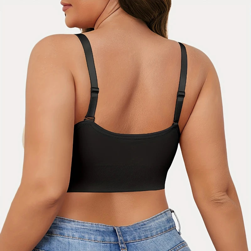 Women Bra Plus Size Seamless Brassiere Breathable Wire Free Bralette Underwear Comfortable Active Padded Brassiere Crop Top