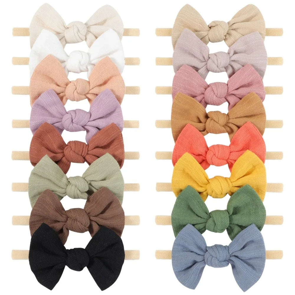 5Pcs/set Set Baby Bows Soft Cotton Hair Bands for Kids Girls Band Newborn Headwear Kids Hair Accessories