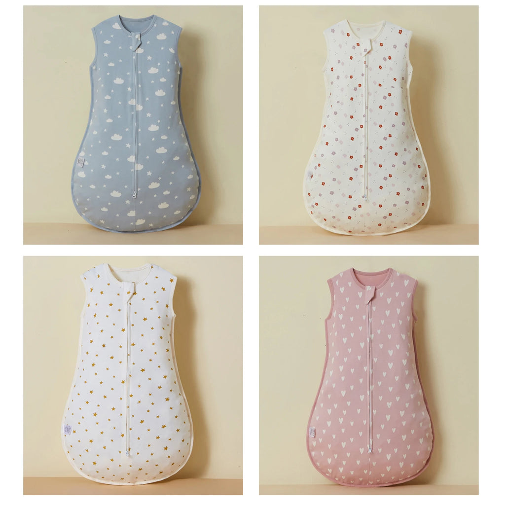 Insular Baby Sleep Sack Sleepping Bag Unisex Sleeveless 100% Cotton Wearable Bedding Blanket Suit Summer Soft For Baby Toddler