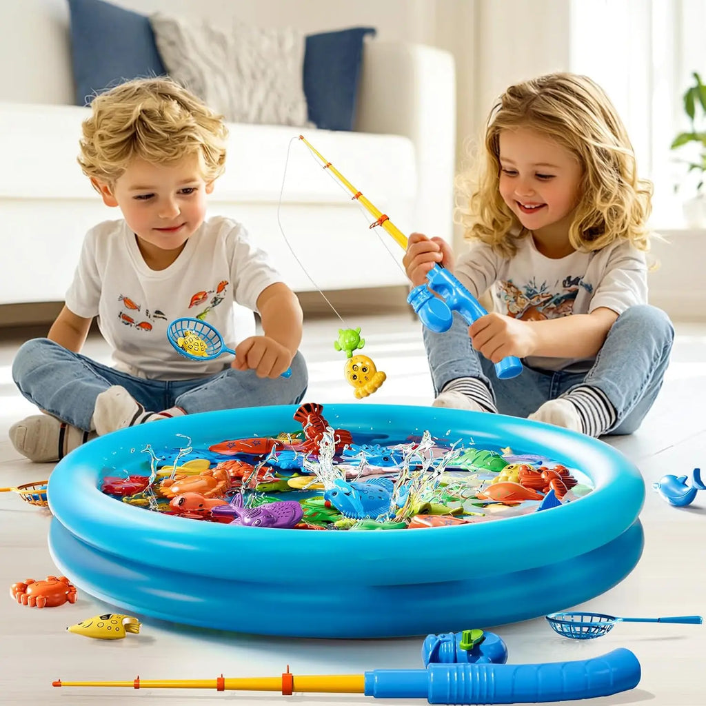 Magnetic Fishing Set Inflatable Pool Party Model Play Games & More Perfect Summer Outdoor Toy Kids for Birthday Christmas Gifts