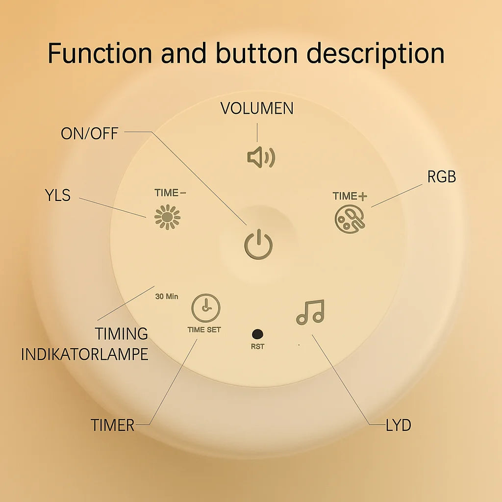 White Noise Machine for Sleeping with Night Light, Portable Sleep Sound Machine, 19 Soothing Sounds for Home Travel Relaxation