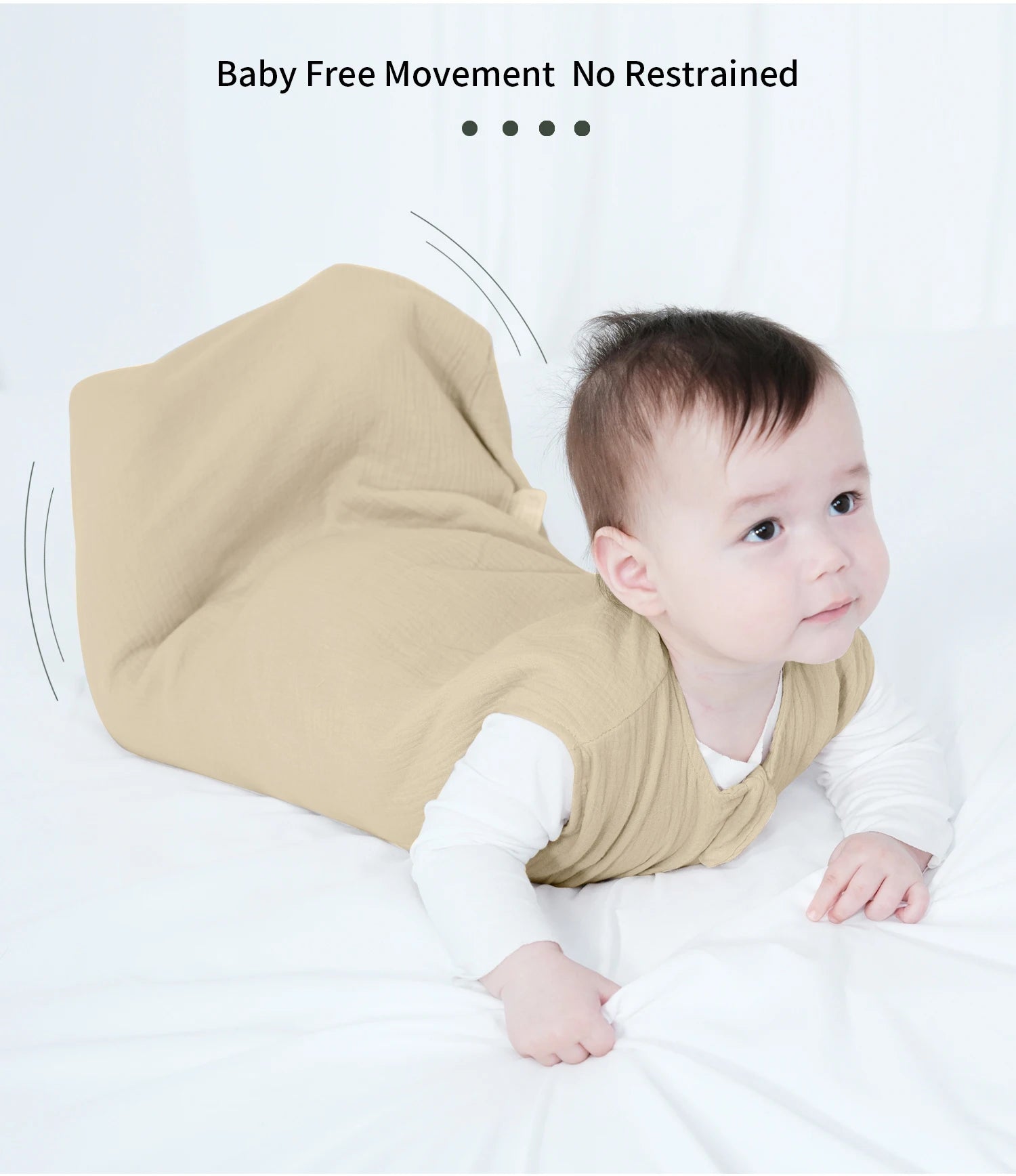 Baby Sleeping Bag Newborn Swaddle Sleeveless Sleep Sack Summer Thin Premium Muslin Cotton Soft 2-Ways Zipper Easy Diaper Changes