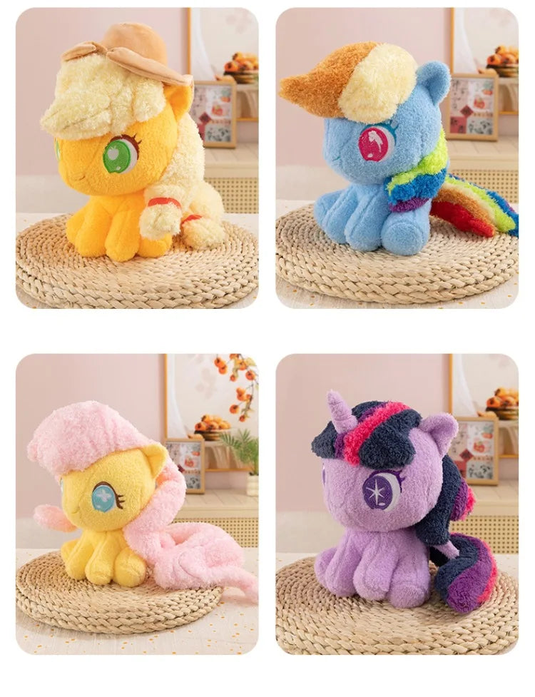 My Little Pony Plush Toy 28cm Cute Pony Stuffed Doll Soft Huggable Rainbow Pinkie Pie Birthday Gift Collection