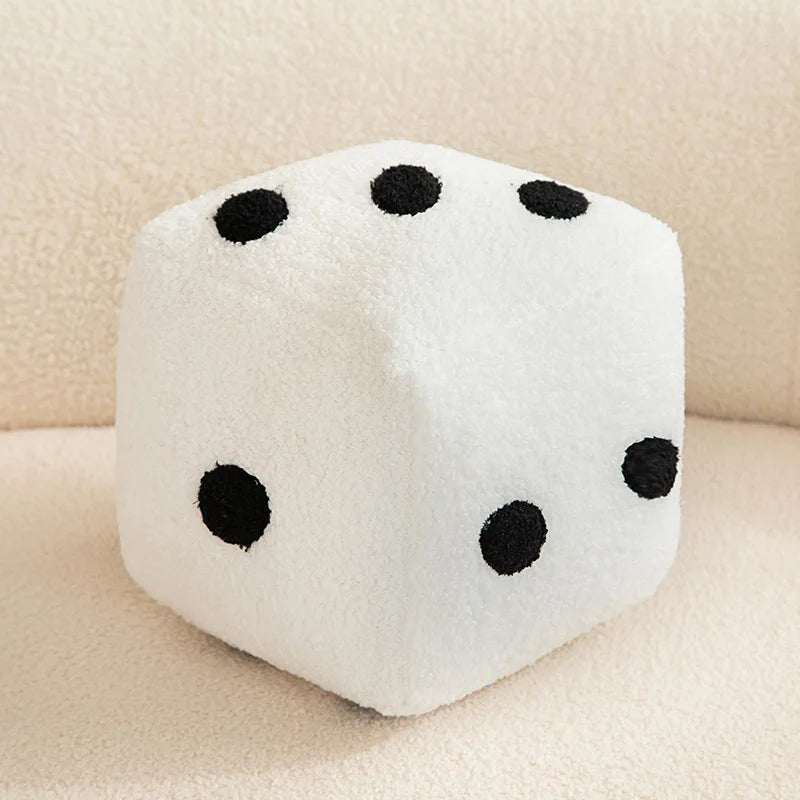 Dice Pillow Plush Dice Cube Cushion Hug Pillow Stuffed Plush Toy Game Props Car Interior Ornament Home Decoration Party Supplies