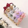 6pcs Solid Color Handmade Headband Ribbons Hair Bows for Girls Cute Children Kids Baby Hair Accessories Gifts