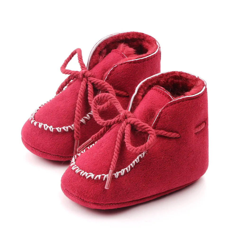 Winter Baby Girls and Boys Thick Warm Plush Fur Booties Fashion Design Soft Soled Comfortable High Quality Prewalker Shoes D2245